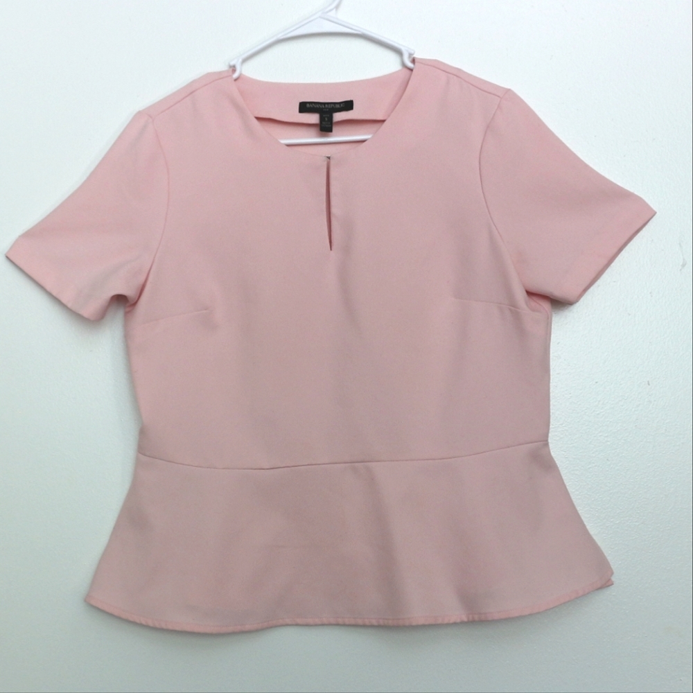 Banana Republic Light Pink Peplum Top